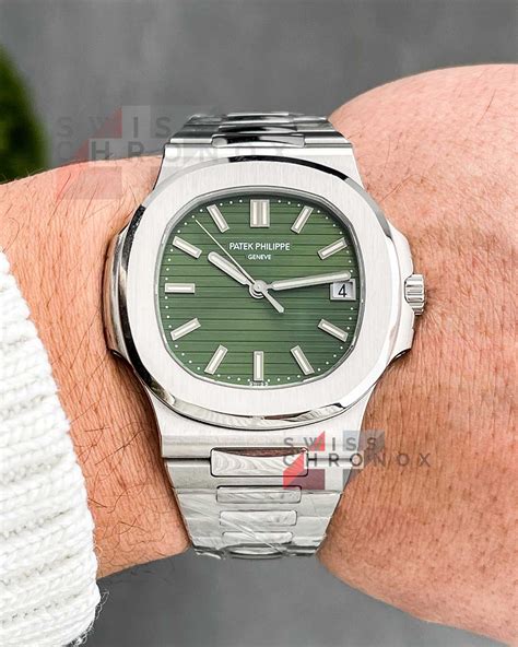 patek philippe nautilus green|patek philippe nautilus price list.